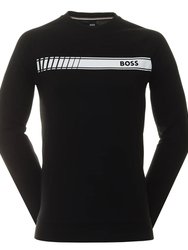Men Authentic Crew Neck Top Cotton Sweatshirt Black Grease - Black