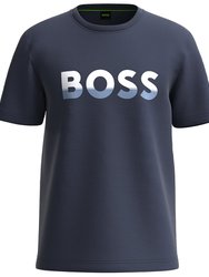 Men Big Logo Jersey Cotton T-Shirt - Dark Navy/Forever Blue - Navy