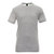 Men Contrast Curve Logo Short-Sleeve Cotton T-Shirt Grey Melange - Grey