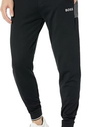 Men Embroidered Logo Cotton Blend Joggers Black Grease Track Pants - Black