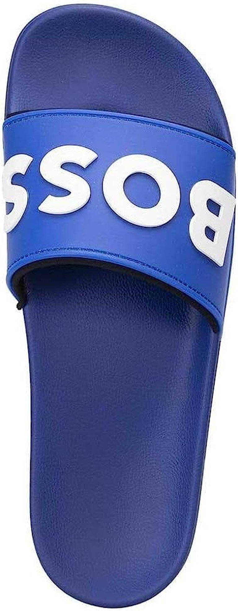 Men Kirk Bold White Logo Rubber Slide Sandal - Blue
