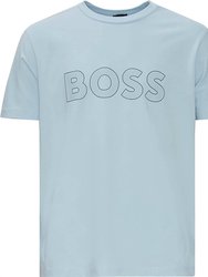 Men Leisure Jersey T-Shirt - Light Blue