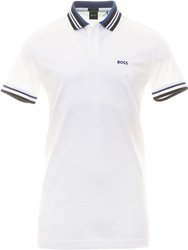 Men Paddy White 100% Cotton Collared Neck Polo Shirt - White