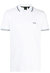 Men Paul Curved NCSA White Pique Short Sleeve Polo T-Shirt