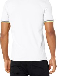 Men Paul Modern Essential Blank White/Electric Lime Polo T-Shirt