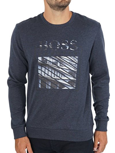 Hugo Boss Men Salbo Iconic 3 Tonal Embossed Logo Slim Fit Sweatshirt product