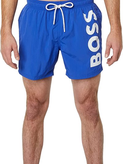 Hugo Boss Men Standard Octopus Trunks Drawstring Swim Shorts Blue Aegean product