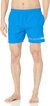 Men Swim Trunk Shorts Standard Vertical Logo Brilliant Blue Dolphin - Blue