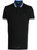 Men's Black Cotton Jersey Short Sleeve Polo T-Shirt - Black