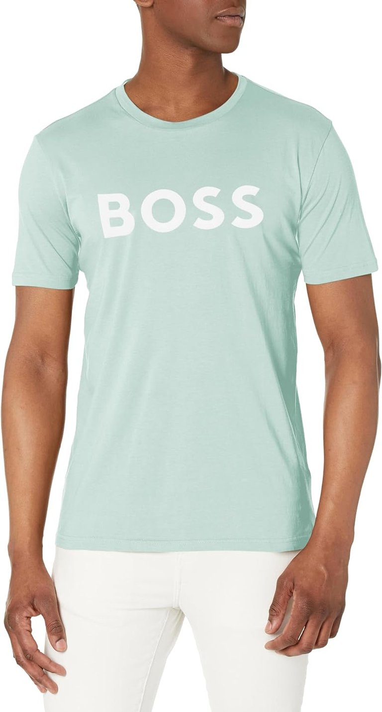 Men's Bold Logo Short-Sleeve Jersey T-Shirt - Turquoise