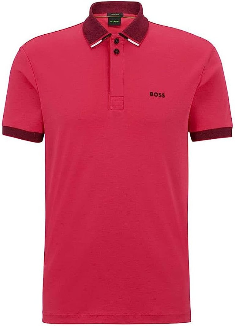 Men's Bright Pink Paddy 1 NCSA Short Sleeve Polo T-Shirt - Pink