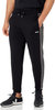 Men's Embroidered Cotton Blend Joggers - Black