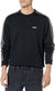 Men's Embroidered Logo Cotton Blend Sweatshirt - Black - Black