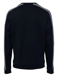 Men's Embroidered Logo Cotton Blend Sweatshirt - Navy