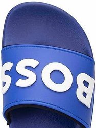 Men'S Kirk Bold Logo Rubber Slide Sandal - Blue