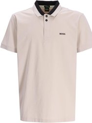 Men's Paddy 1 Short Sleeve Polo T-Shirt with Contrast Collar - Khaki
