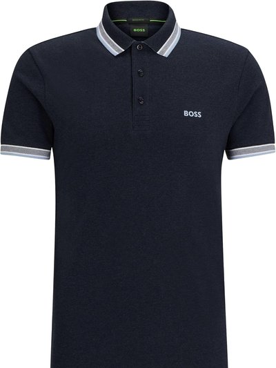Hugo Boss Men's Paddy Short Sleeve Contrast Color Polo Shirt Dark Navy Melange product