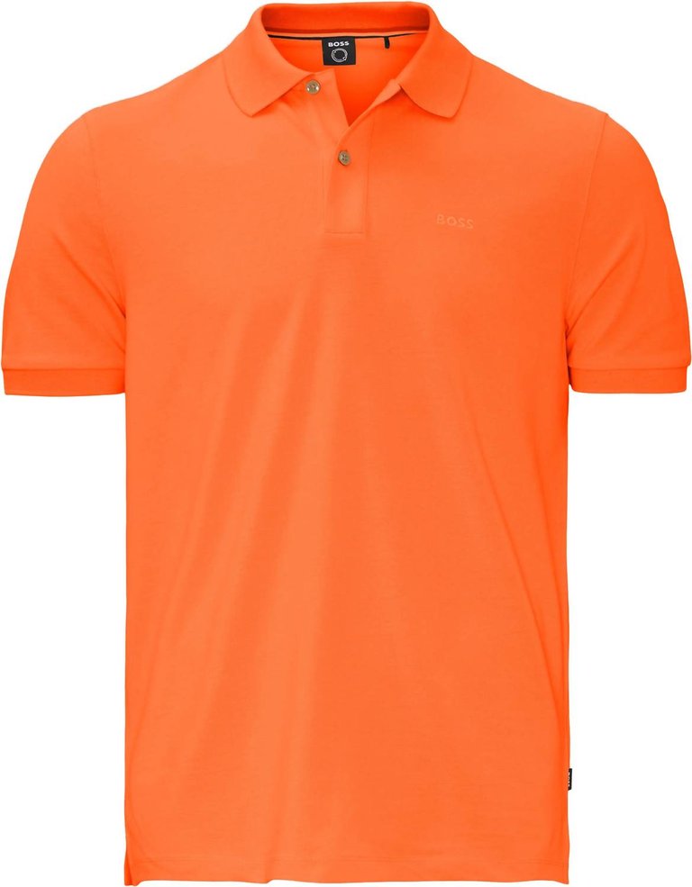 Men'S Pallas Short Sleeve Cotton Polo Shirt - Orange