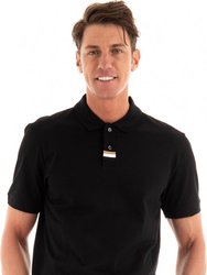 Men's Parlay 424 Pique Cotton Short Sleeve Polo T-Shirt - Black