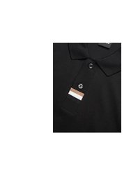 Men's Parlay 424 Pique Cotton Short Sleeve Polo T-Shirt - Black