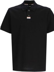 Men's Parlay 424 Pique Cotton Short Sleeve Polo T-Shirt - Black - Black