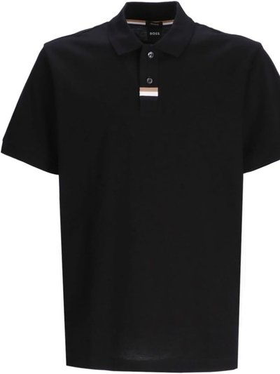 Hugo Boss Men's Parlay 424 Pique Cotton Short Sleeve Polo T-Shirt - Black product