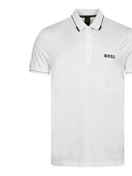 Men's Paul Pro Slim Fit Short Sleeve Polo Shirt - White - White