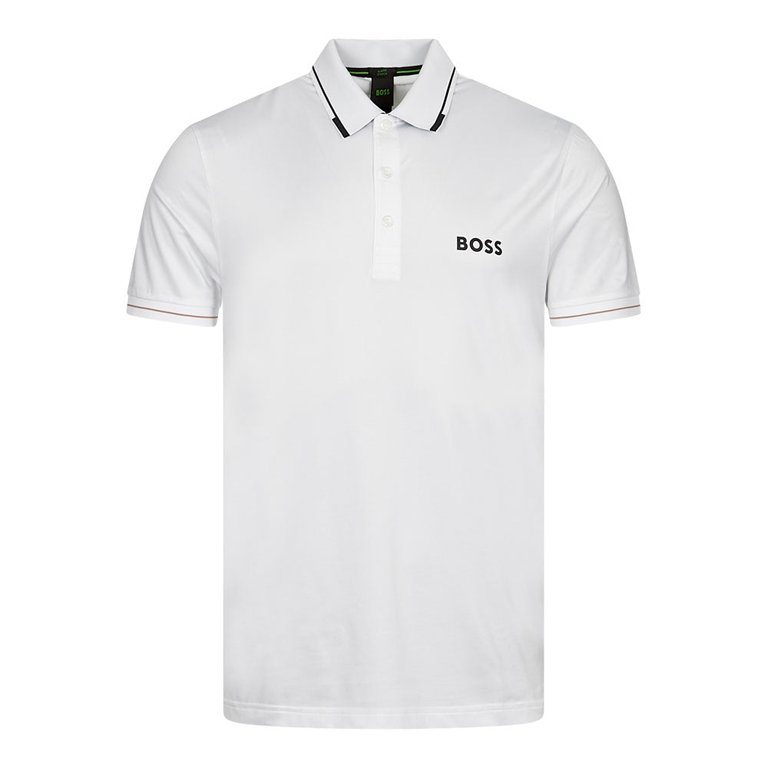Men's Paul Pro Slim Fit Short Sleeve Polo Shirt - White - White