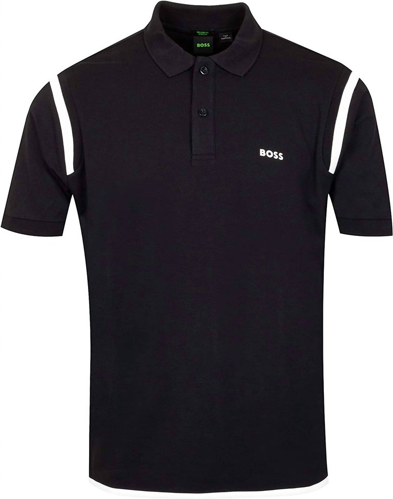 Men's Pirax 1 Cotton Short Sleeve Polo T-Shirt - Black