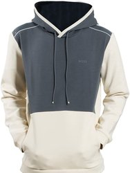 Men's Soody 1 Colorblock Gray Ivory Hooded Sweatshirt - GreyIvory