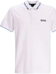 Men's Sporty Regular Fit Cotton Polo Shirt - White