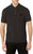 Men's Square Logo Cotton Polo Shirt - Black