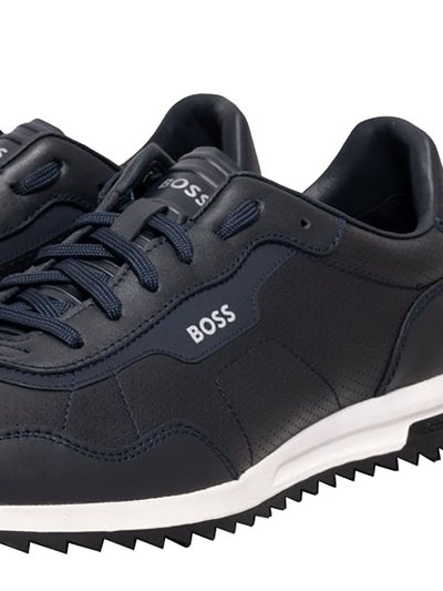 Hugo Boss Men's Zayn Low Profile Leather Mesh Lace Up Sneakers product