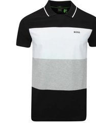 Palle Color Block Stripes Short Sleeve Cotton Polo Shirt - Multicolor