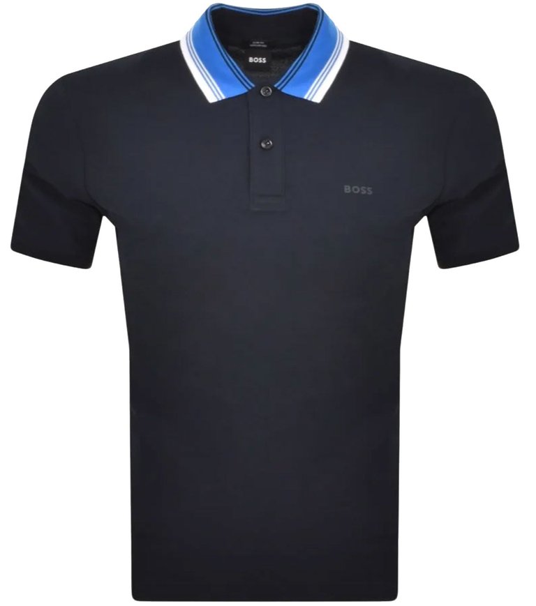 Phillipson Slim Fit Pique Cotton Polo Shirt 118 404-Dark Blue - Blue