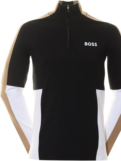 Hugo Boss Zolkar Colorblock Half Zip Cotton Knit Sweater product