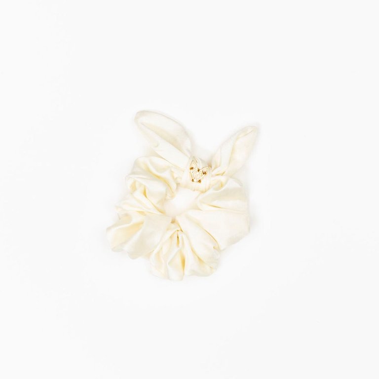 Girl's Poolside Scrunchies In Oyster - Yellow