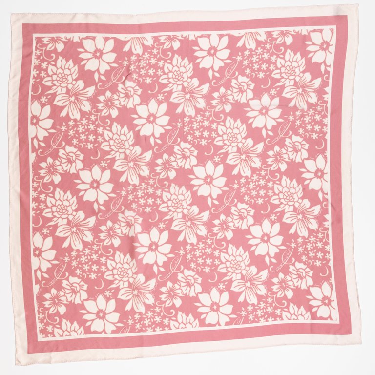 "Lovely Zeina" Hunny Bunny One Year Anniversary Silk Scarf - Pink