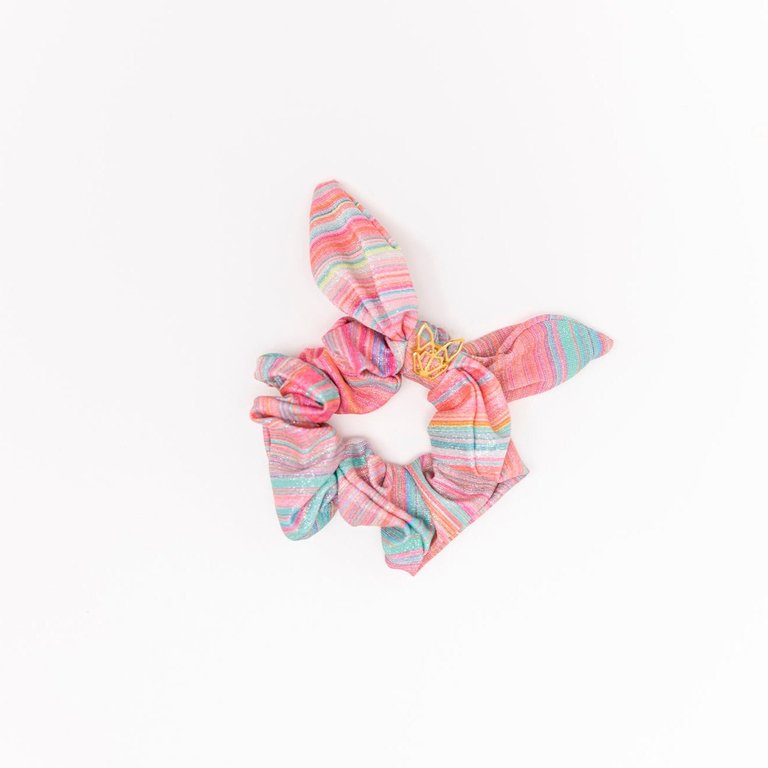 Mini Girl's Poolside Hunny Scrunchie In Rainbow Baja Shimmer - Rainbow Baja Shimmer