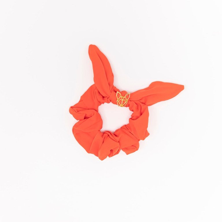 Mini Girl's Poolside Scrunchie In Orange Crush - Orange Crush