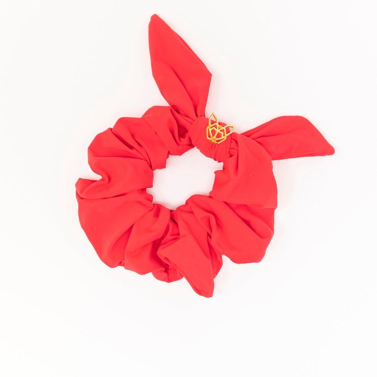 Mini Girl's Poolside Scrunchies - Cherry Red - Cherry Red