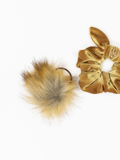 Hunny Bunny Collection Womens' Original Velvet Scrunchie - Golden Hunny product