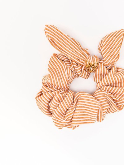 Hunny Bunny Collection Women's Poolside Scrunchie In Copper Stripe Shimmer product