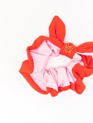 Women's Poolside Scrunchies In Bubble Gum/cherry Red Combo - Bubble Gum/Cherry Red Combo