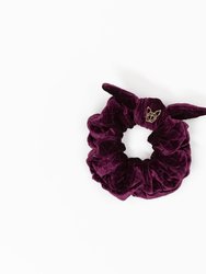 Women's Quilted Bordeaux Velvet Oversized Scrunchie - Bordeaux