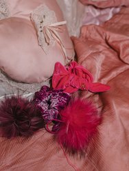 Women's Velvet Hot Pink Scrunchie