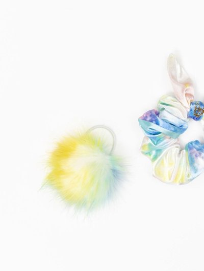 Hunny Bunny Collection Women's Velvet Unicorn Tye Dye Scrunchie product