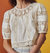 Ouisie Top In Cream Lace - Cream Lace