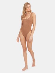 Classic Square Neck One-Piece Swimsuit 