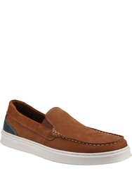 Hush Puppies Mens Mount Leather Casual Shoes - Tan